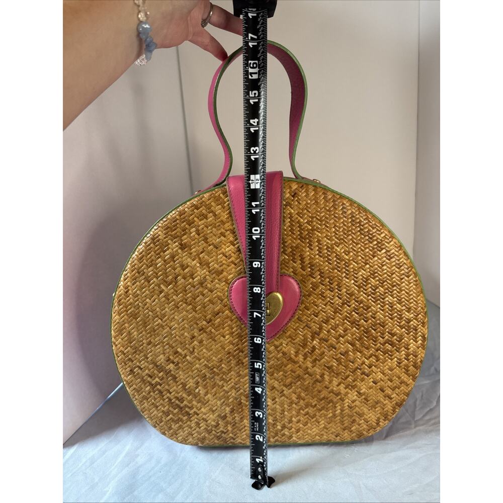 Vintage Juicy Couture Handbag Woven Straw Wicker Style Purse Pink 90s Y2k RARE! - Picture 14 of 16